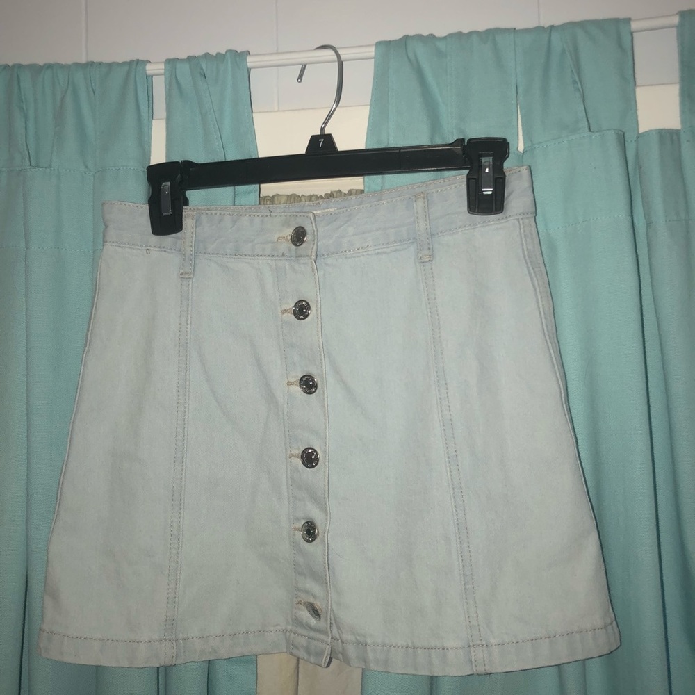 Forever 21 Light Wash Jean Skirt